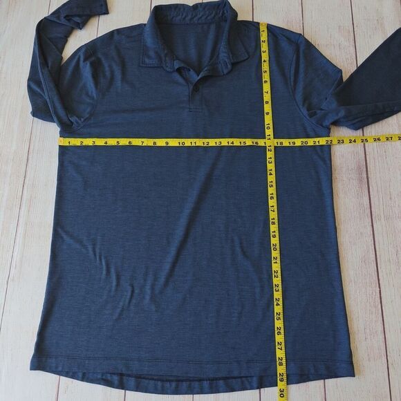 Lululemon Evolution Long Sleeve Polo Shirt Nautical Navy sz M - Picture 8 of 11